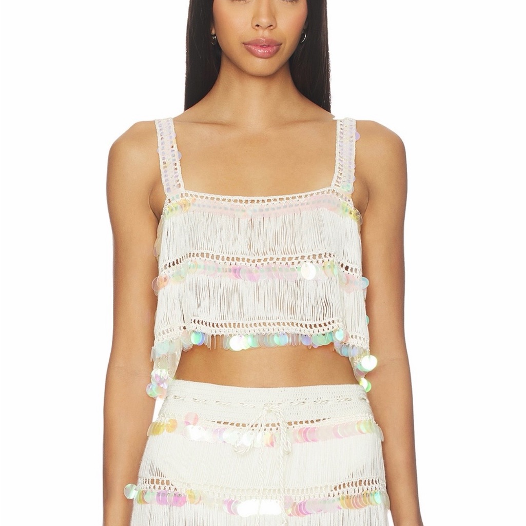 My Beachy Side Viola Hand-Crocheted Top Size Medium
